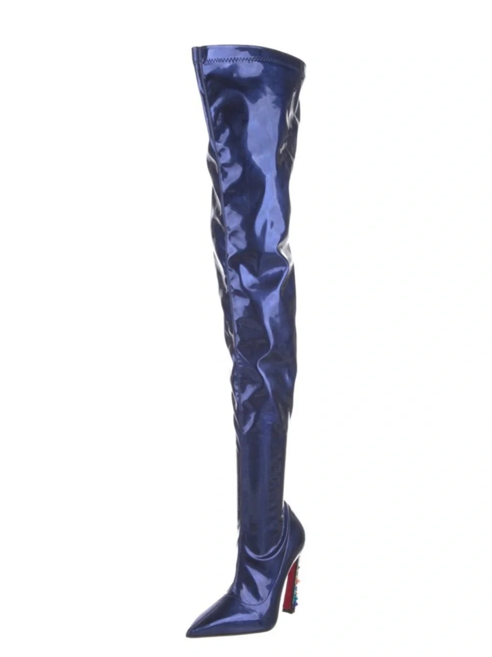 Christian Louboutin Cosmic Alta Boots 100 Over-the-Knee Strass RETAIL 3995